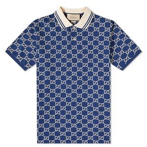 Gucci GG Contrast Embroidered Polo